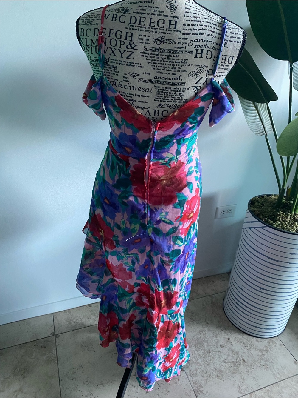 Gorgeous Colorful High-Low Ruffle Dress! - Picture 8 of 13